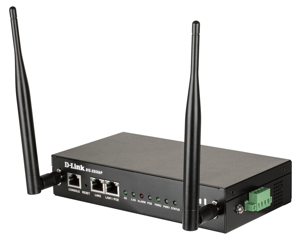 D-Link DIS-2650AP access-punkter för trådlösa nätverk 1200 Mbit/s Svart Strömförsörjning via Ethernet (PoE) stöd