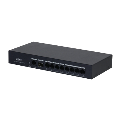 Switch Dahua PFS3110-8GT-65 - Gigabit Ethernet - 8 Puertos PoE+ - 1 Uplink - 1 SFP - No Gestionado - DH-PFS3110-8GT-65 Switch Dahua PFS3110-8GT-65 - Gigabit Ethernet - 8 Puertos PoE+ - 1 Uplink - 1 SFP - No Gestionado - DH-PFS3110-8GT-65