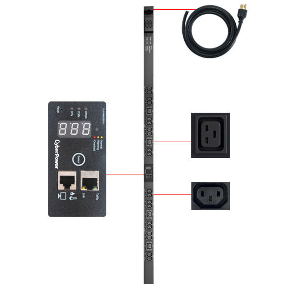 CyberPower PDU30MVHVT24FNET power distribution unit (PDU) 24 AC outlet(s) 0U Black – image 2