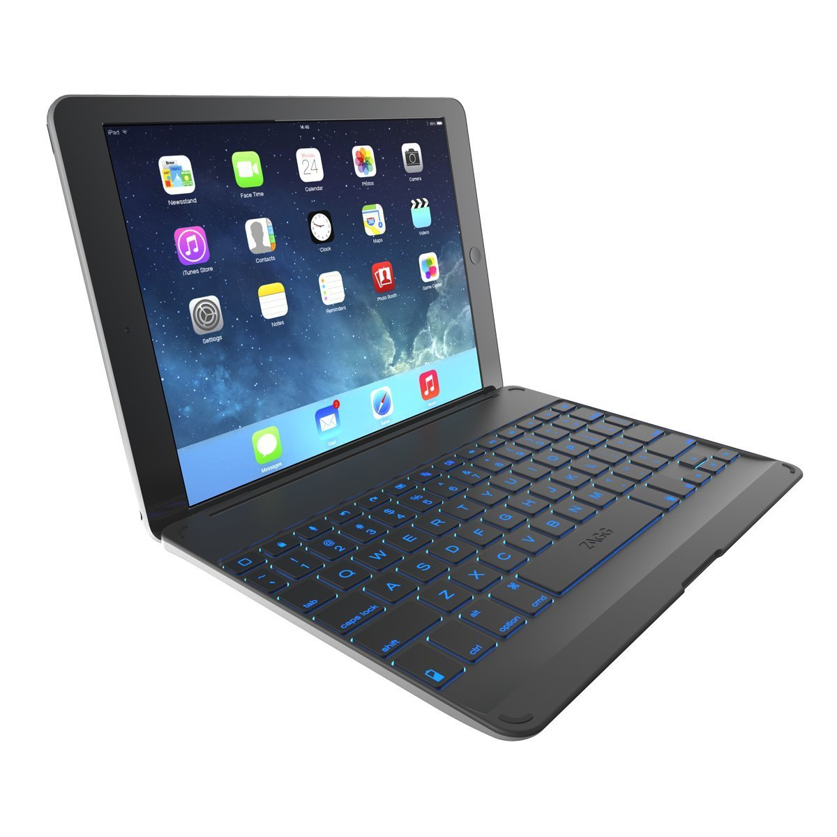 ZAGG FZKFHCBKLIT105 mobile device keyboard AZERTY Bluetooth Black, Grey