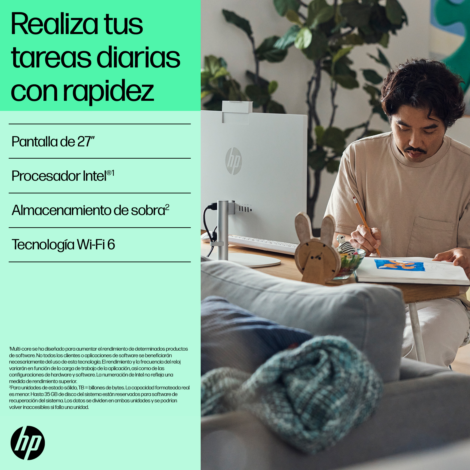PC All-in-One Táctil HP 27-cr0092ns con 3 años de garantía - imagen 5