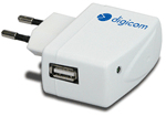Digicom 8E4316 mobile device charger Digital camera, Mobile phone, MP3 White AC, Cigar lighter Auto, Indoor – image 1