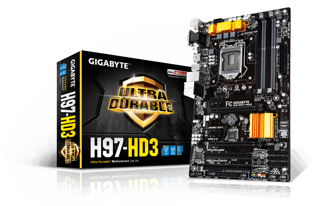 GIGABYTE GA-H97-HD3 motherboard Intel® H97 LGA 1150 (Socket H3) ATX
