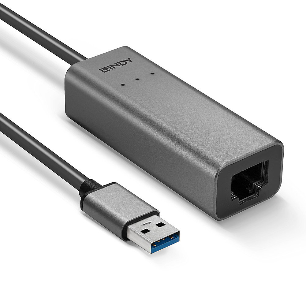 Lindy 43313 Kabeladapter USB-A RJ-45 Silber