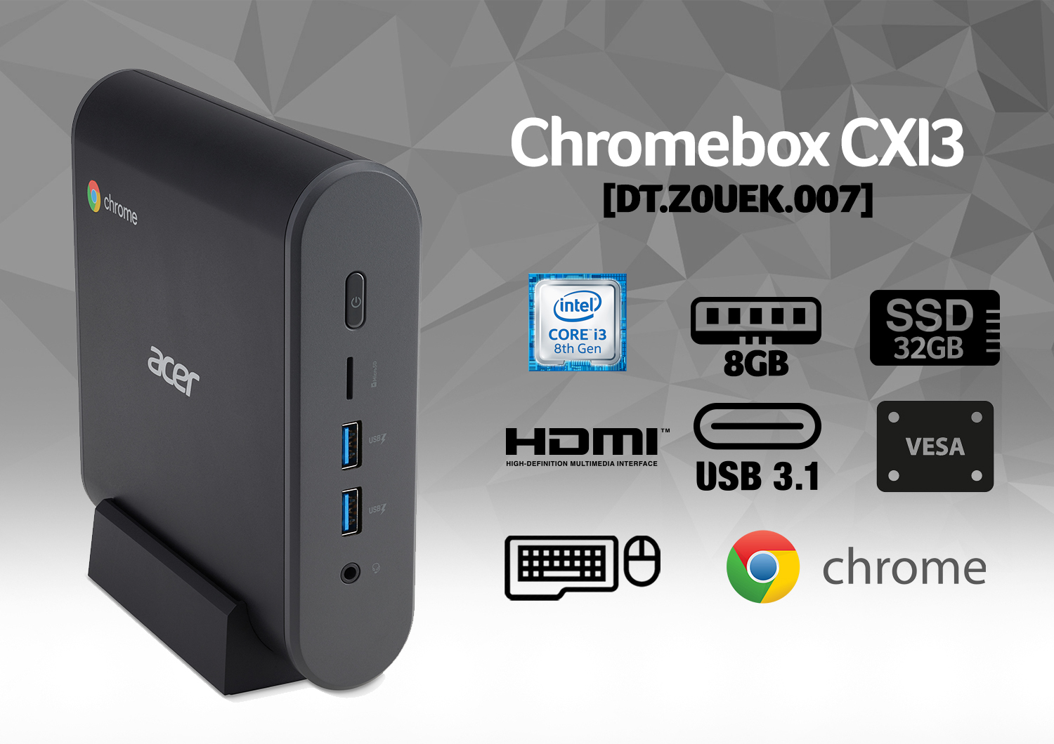 Acer Chromebox DT.Z0UEK.007 PC/workstation Intel® Core™ i3 i3-8130U – image 9