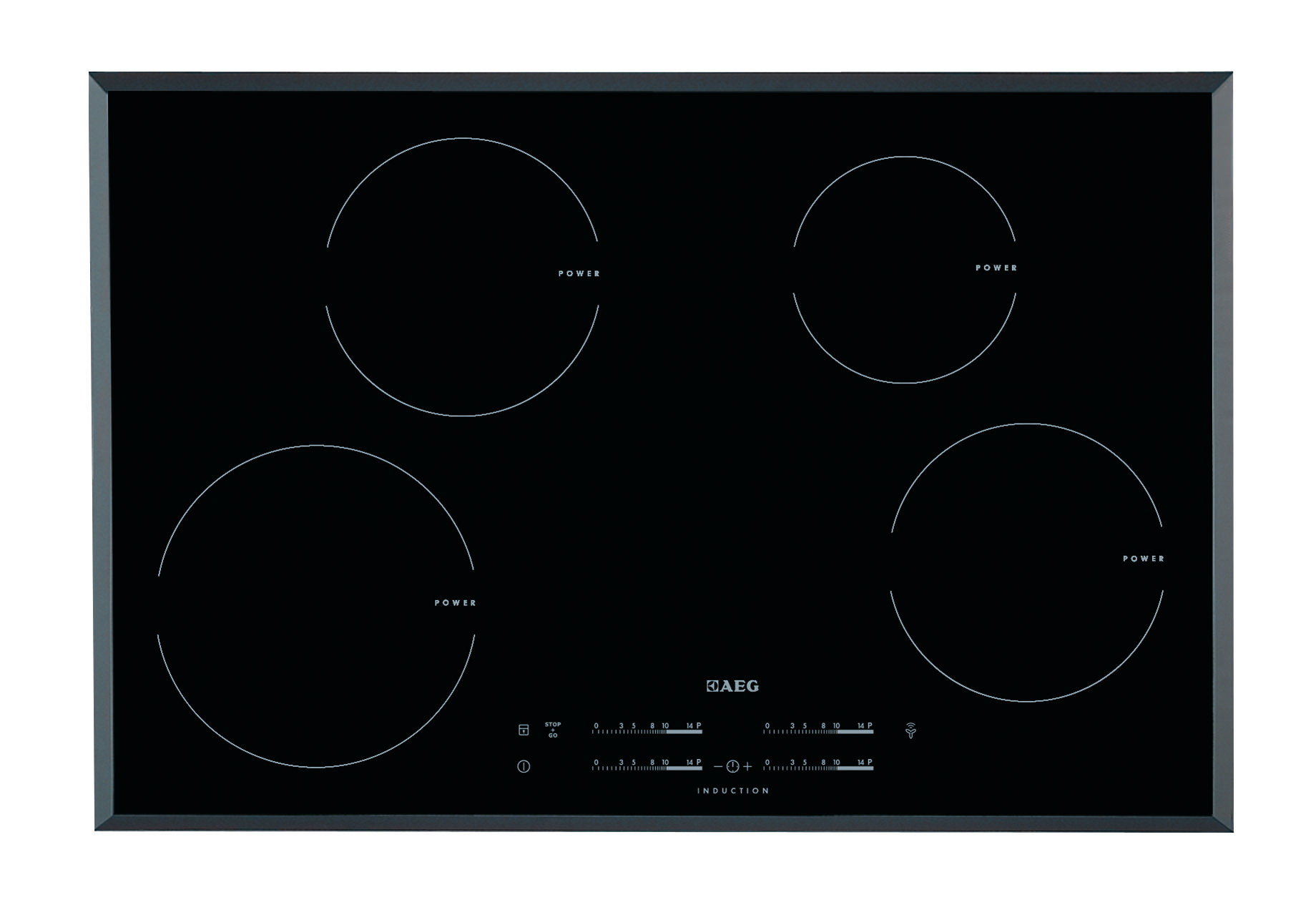 AEG HK8542H1FB Black Built-in Zone induction hob 4 zone(s) – image 1