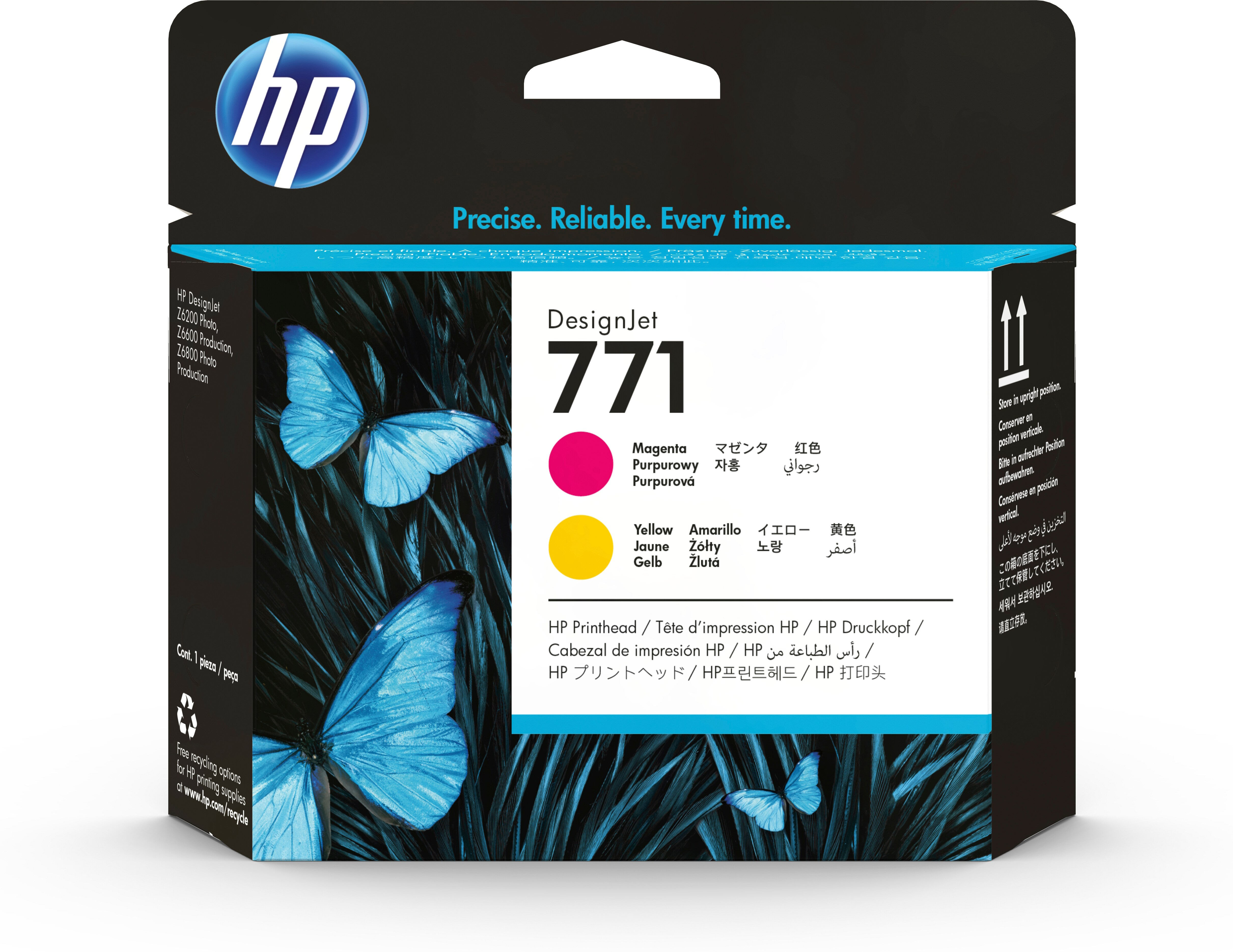 Cabezal De Impresión Hp 771 Magenta Amarillo Original (Ce018A) - CE018A