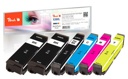 Peach 318117 ink cartridge 6 pc(s) Compatible Black, Cyan, Magenta, Yellow