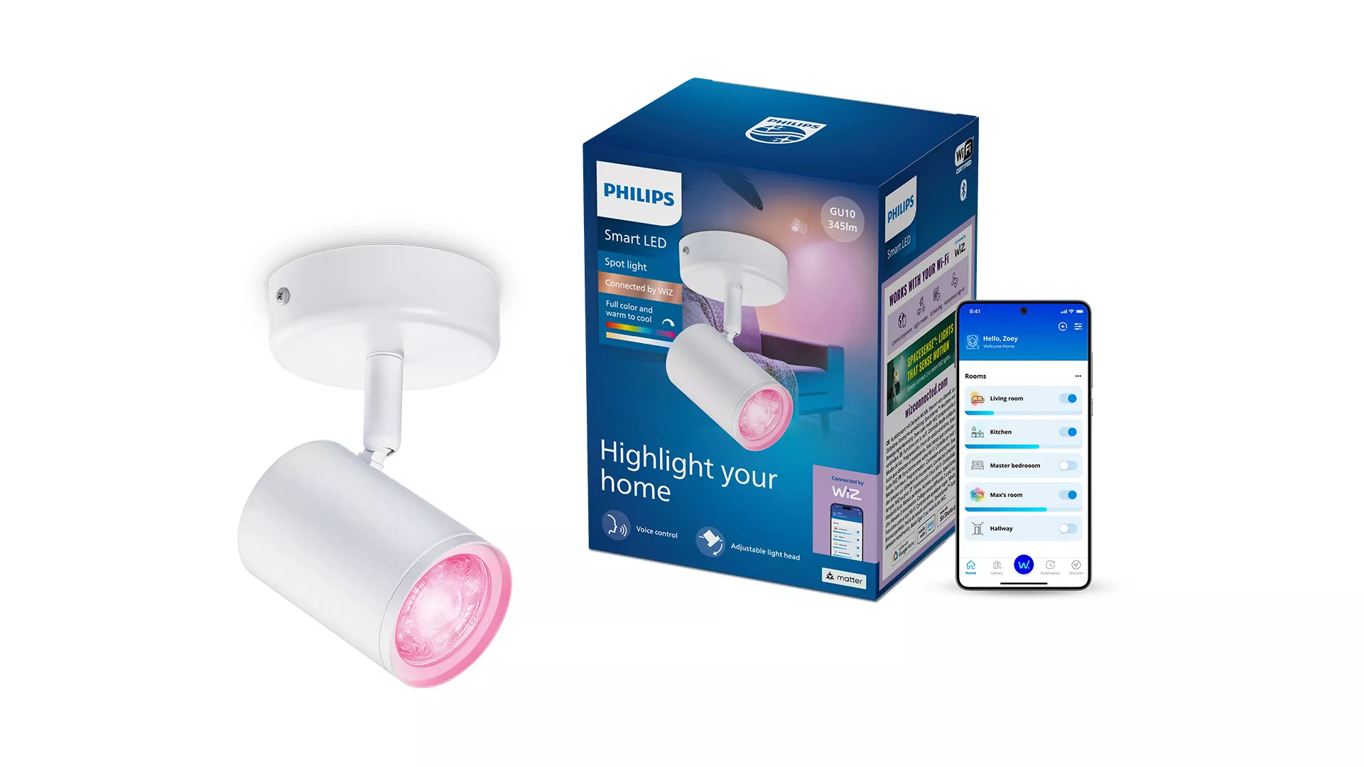Philips by Signify Philips Smart Spotlight x1, GU10, 345 lm, White – image 2