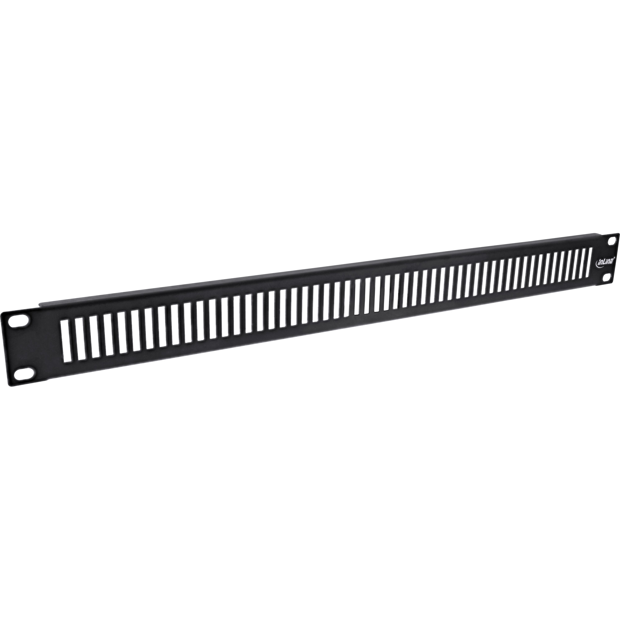 InLine 19" piastra cieca perforata 1U RAL 9005 nero