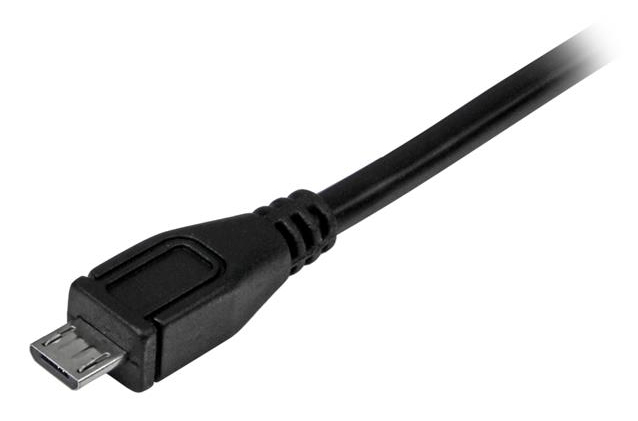 Resim StarTech.com USB2CUB1M USB 2.0 USB-C - Micro-USB B Kablosu - 1m Siyah