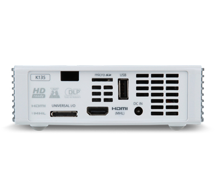 Acer Travel K135 Standard throw projector 500 ANSI lumens DLP WXGA (1280x800) Silver – image 5