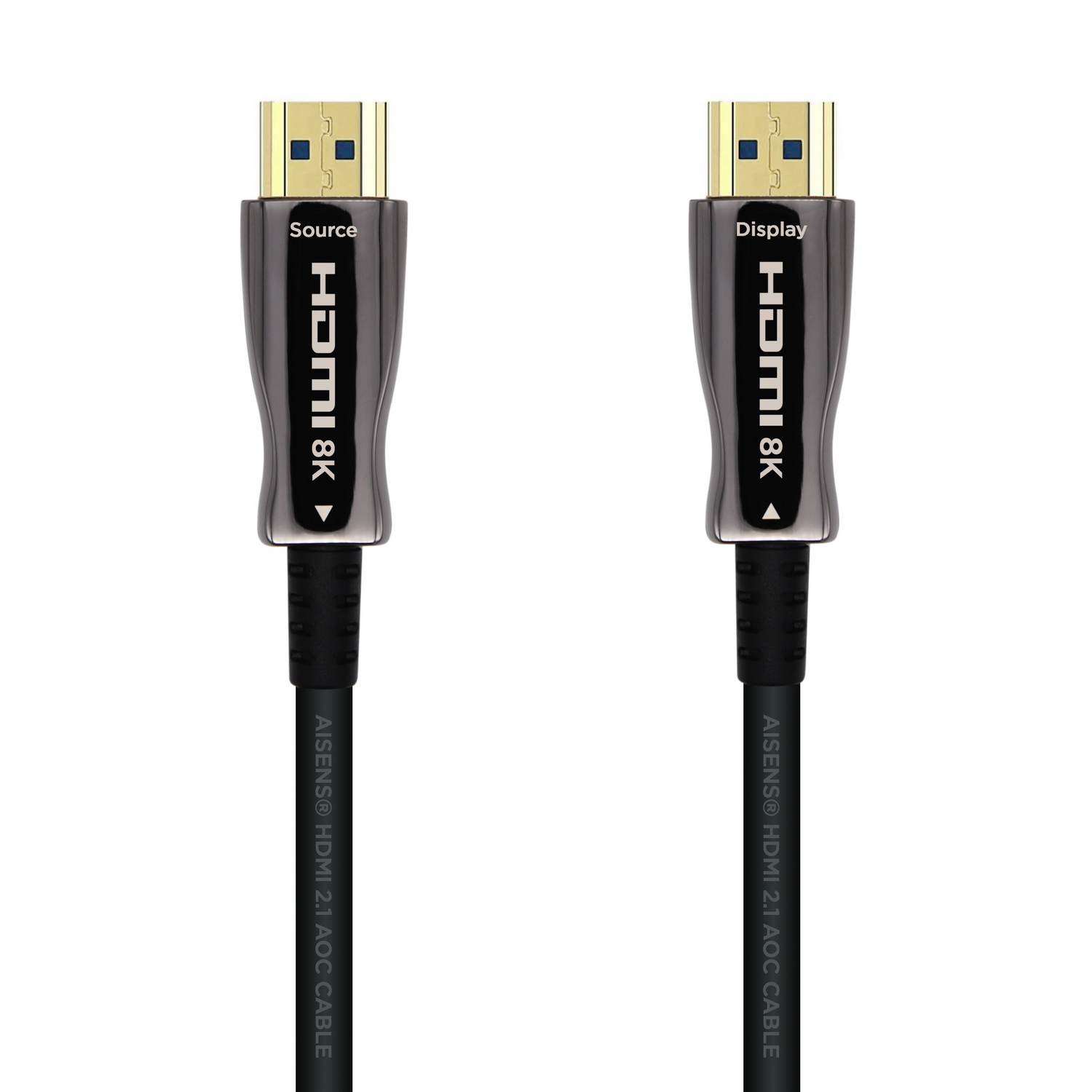AISENS Cable HDMI V2.1 AOC Ultra Alta Velocidad / HEC 8k@60Hz 4k@120Hz 4:4:4 48Gbps, A/M-A/M, Negro, 10m