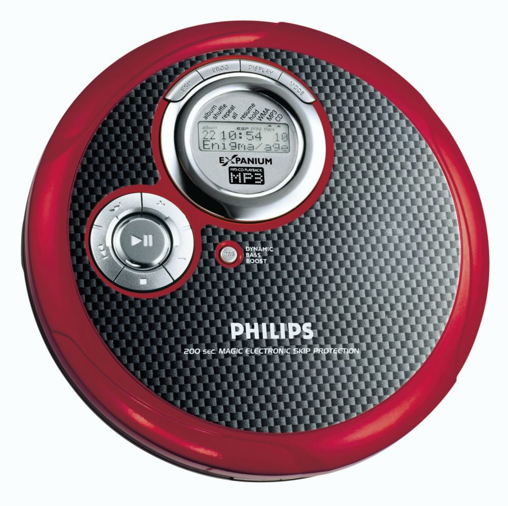 Philips EXP3363/00C CD player Black, Red Portable CD player