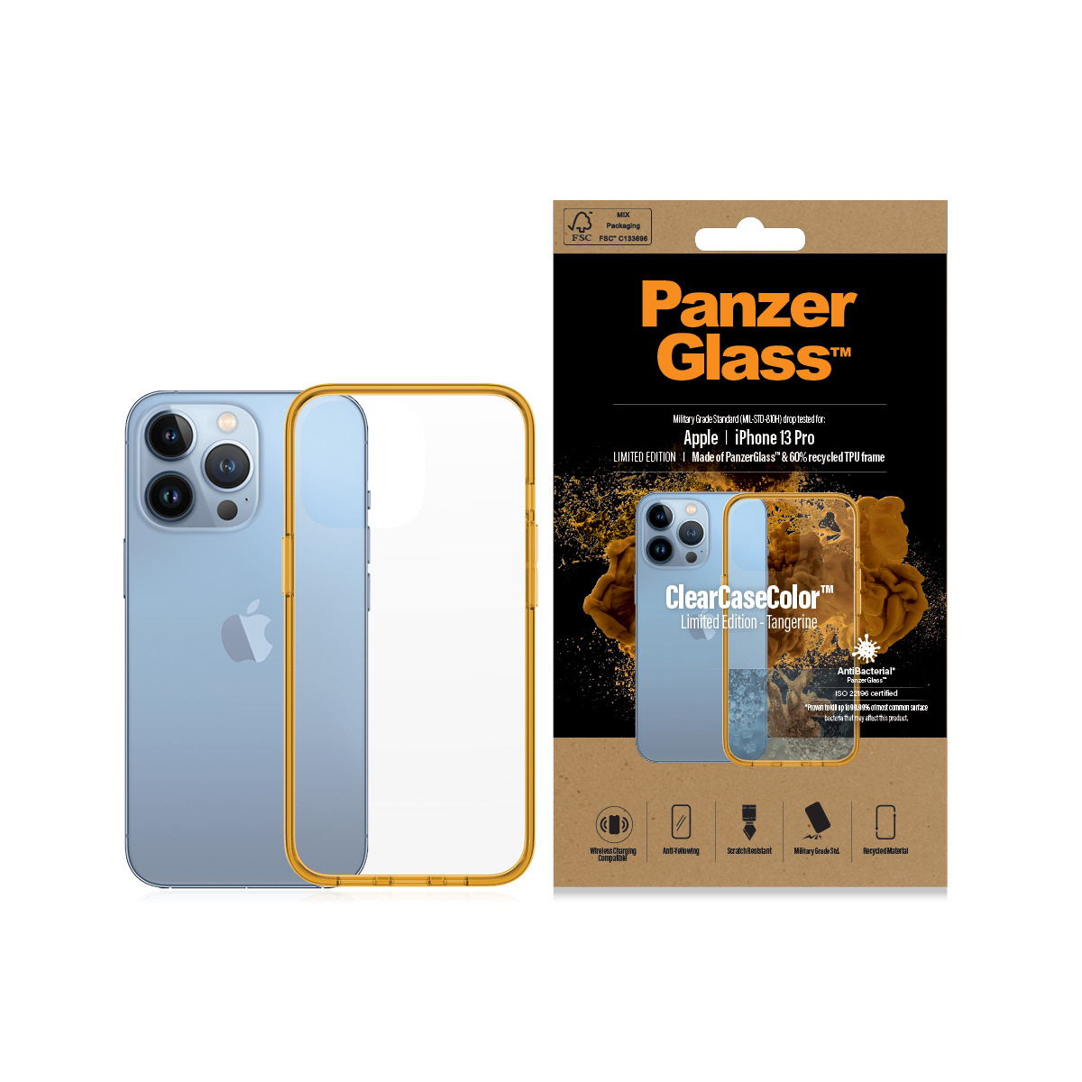 PanzerGlass ® ClearCaseColor™ iPhone 13 Pro - Tangerine – image 3