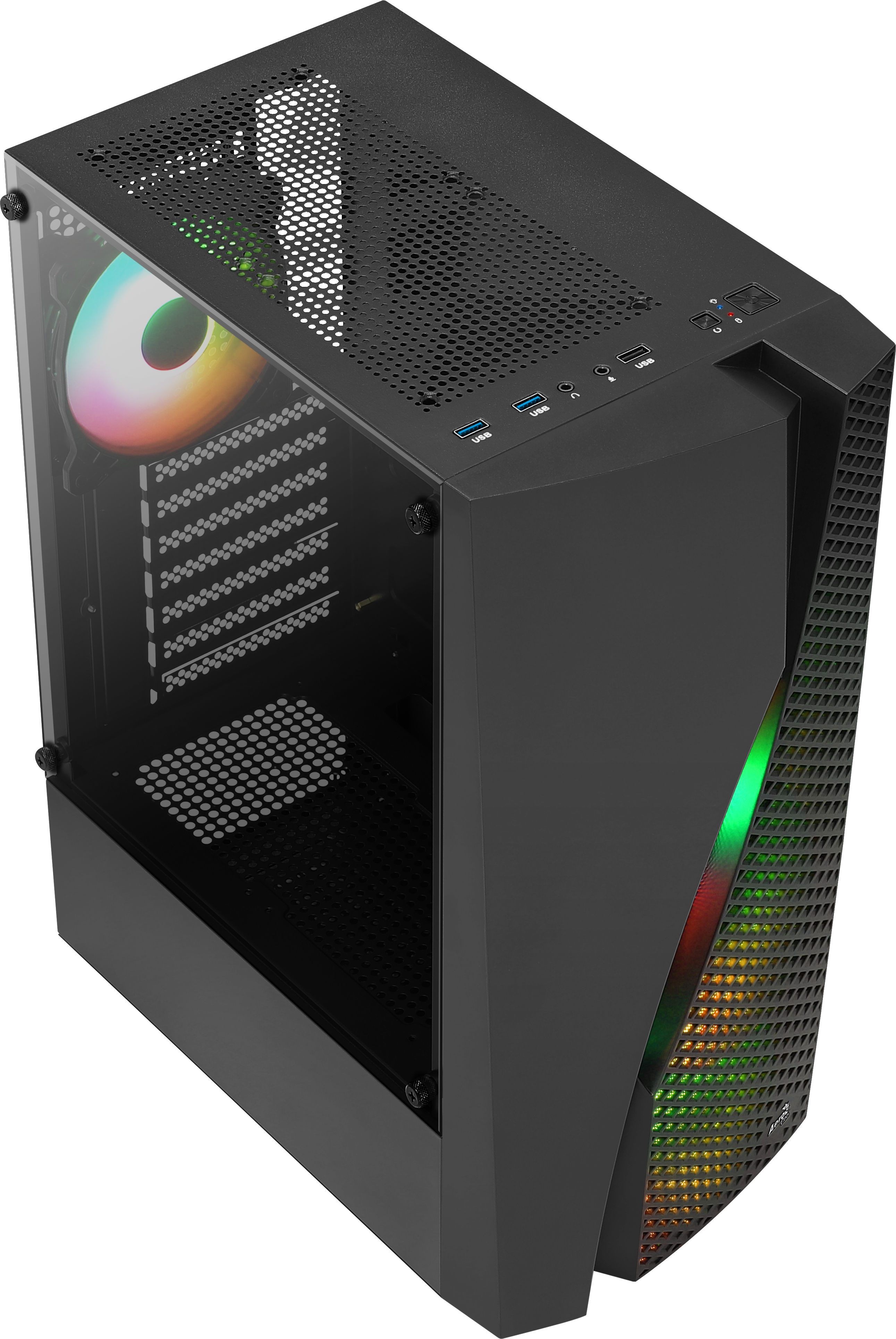 AeroCool Geh Midi Wave V3 (B/Win/RGB)mi.ATX/ATX/ITX Gehäuse