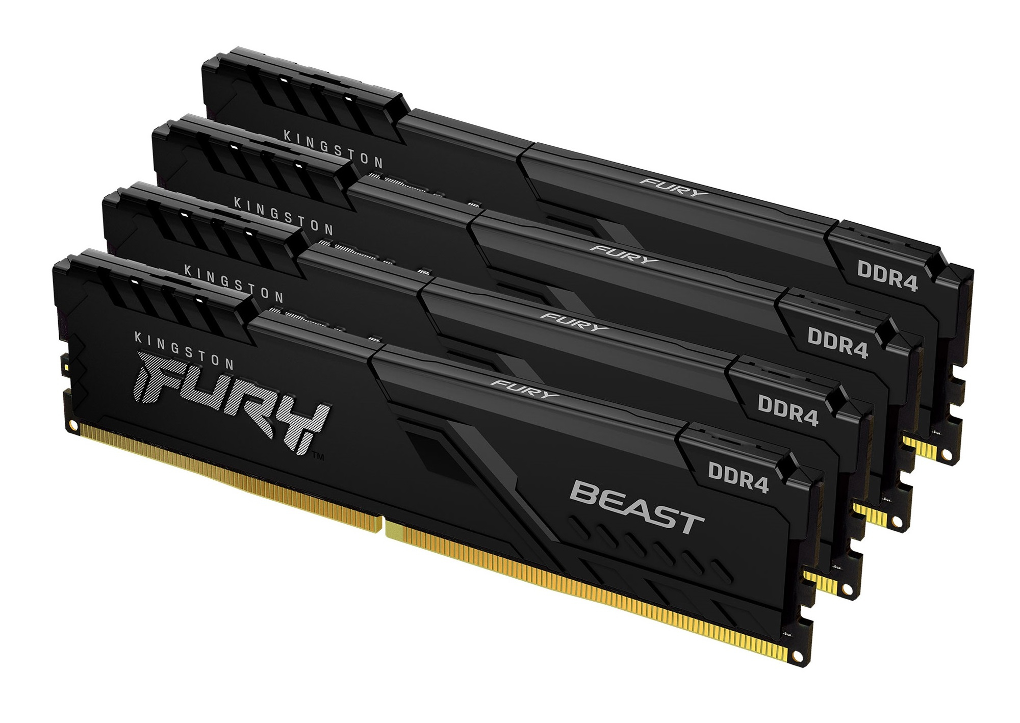 Kingston FURY Beast 64GB (4x16GB) 3200MHz DDR4 CL16 DIMM KF432C16BBK4/64