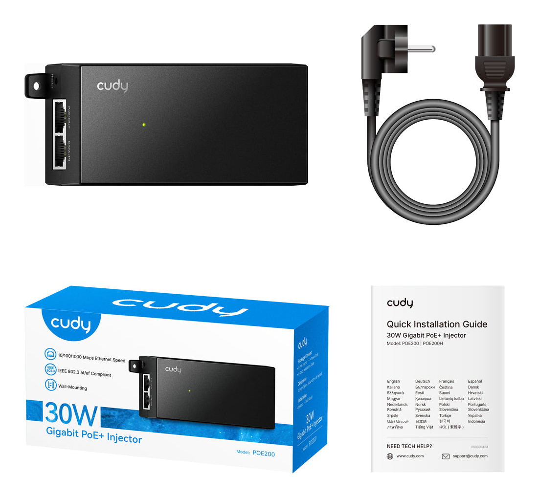 Cudy POE200 PoE adapter Gigabit Ethernet – image 3