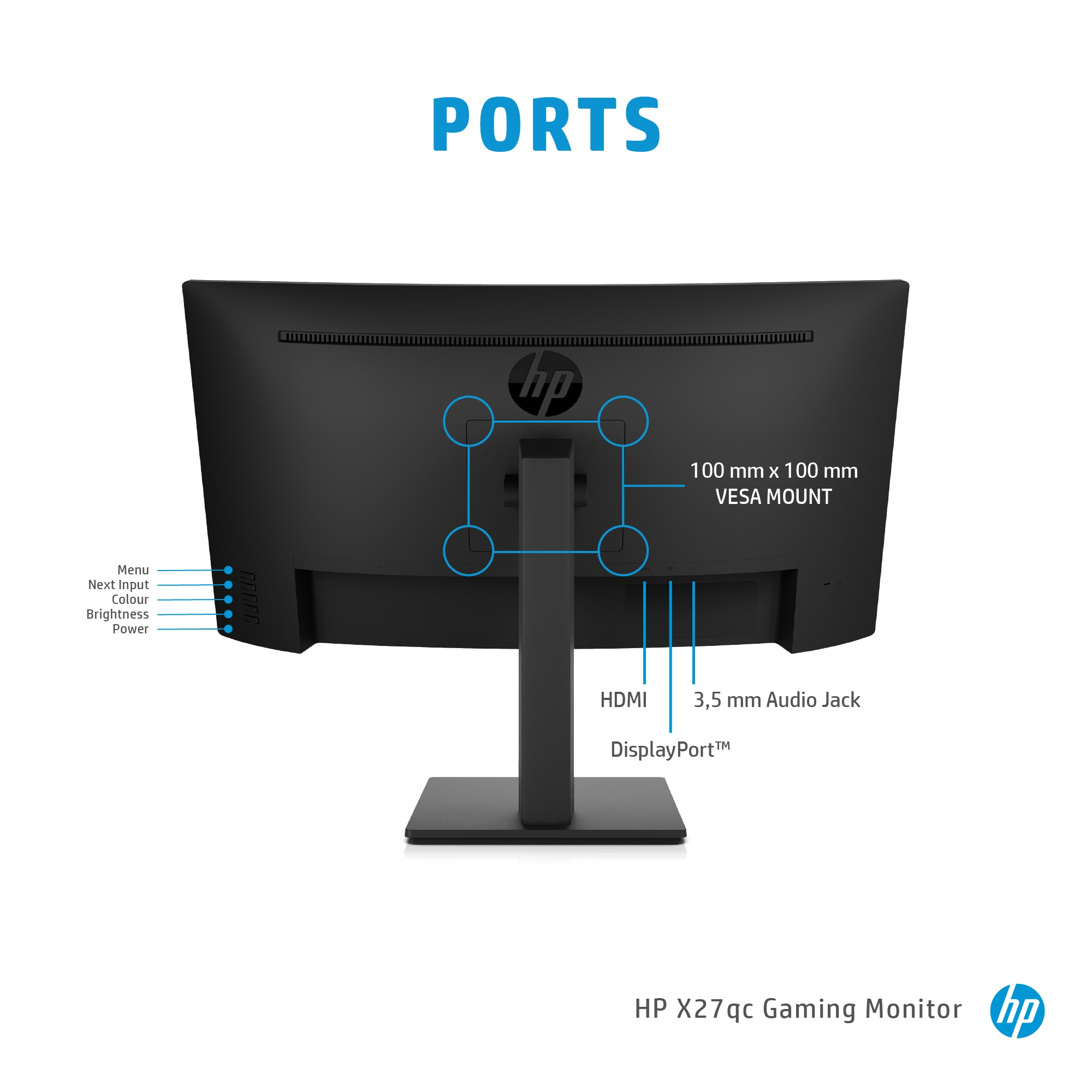 HP X27qc computer monitor – image 9