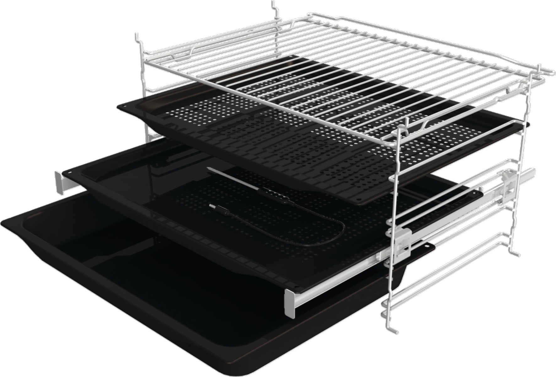 Gorenje Inbyggd pyrolysugn (77 L) med upp till 300 °C för pizza och krispiga rätter, AirFry+ för gyllene resultat och pyrolysrengöring för enkel rengöring. Stor – image 9