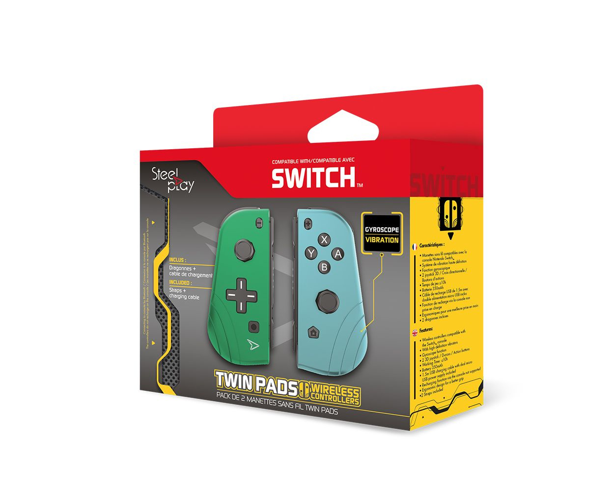 Steelplay JVASWI00079 Gaming Controller Blue, Green Gamepad Analogue / Digital Nintendo Switch – image 2