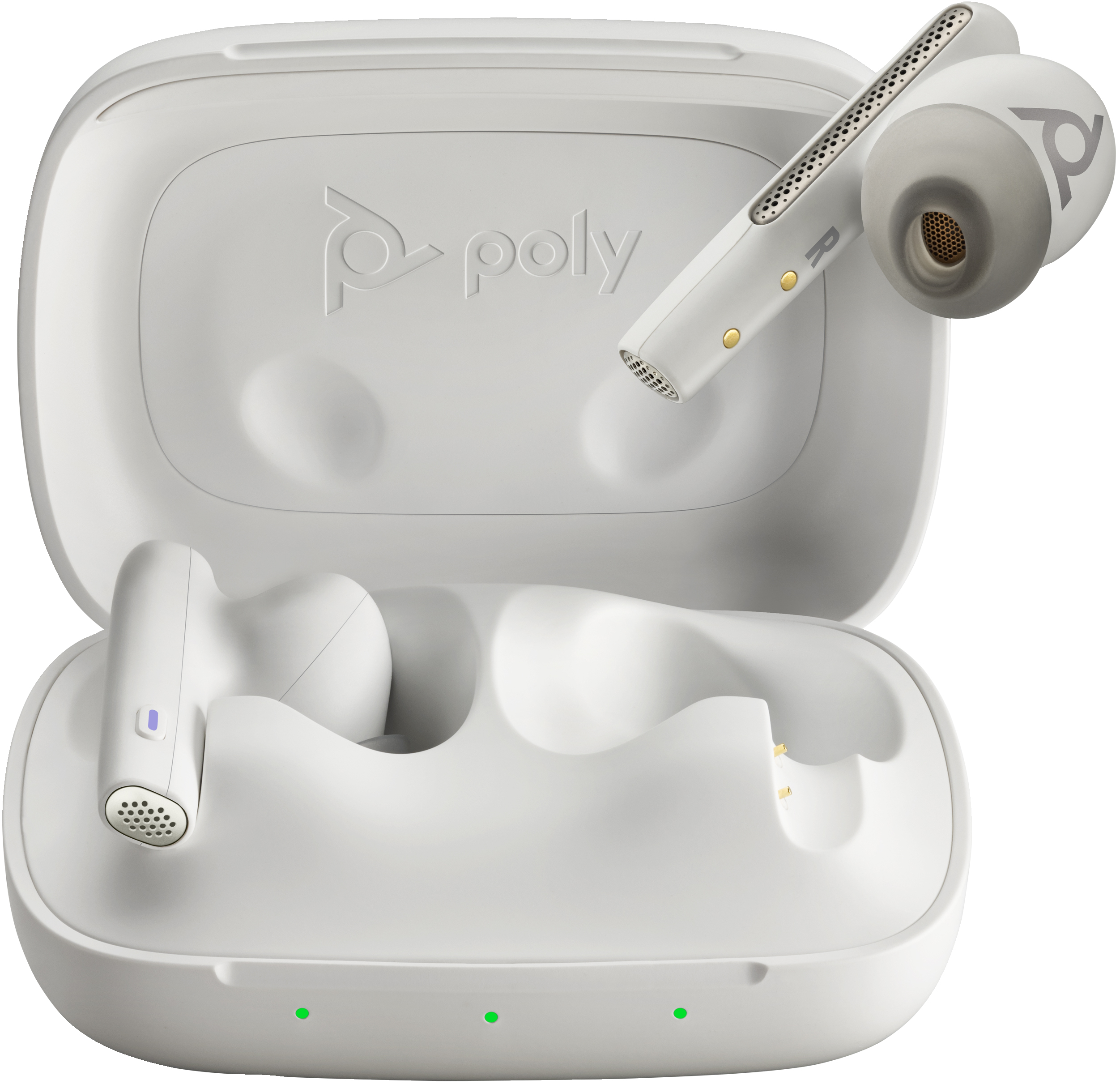 POLY Auricolari bianco sabbia Voyager Free 60 UC M Adattatore BT700 USB-A Custodia per ricarica di base