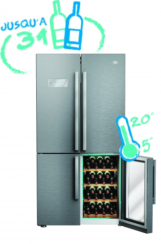 Beko GN1416220CX side-by-side refrigerator Freestanding – image 8