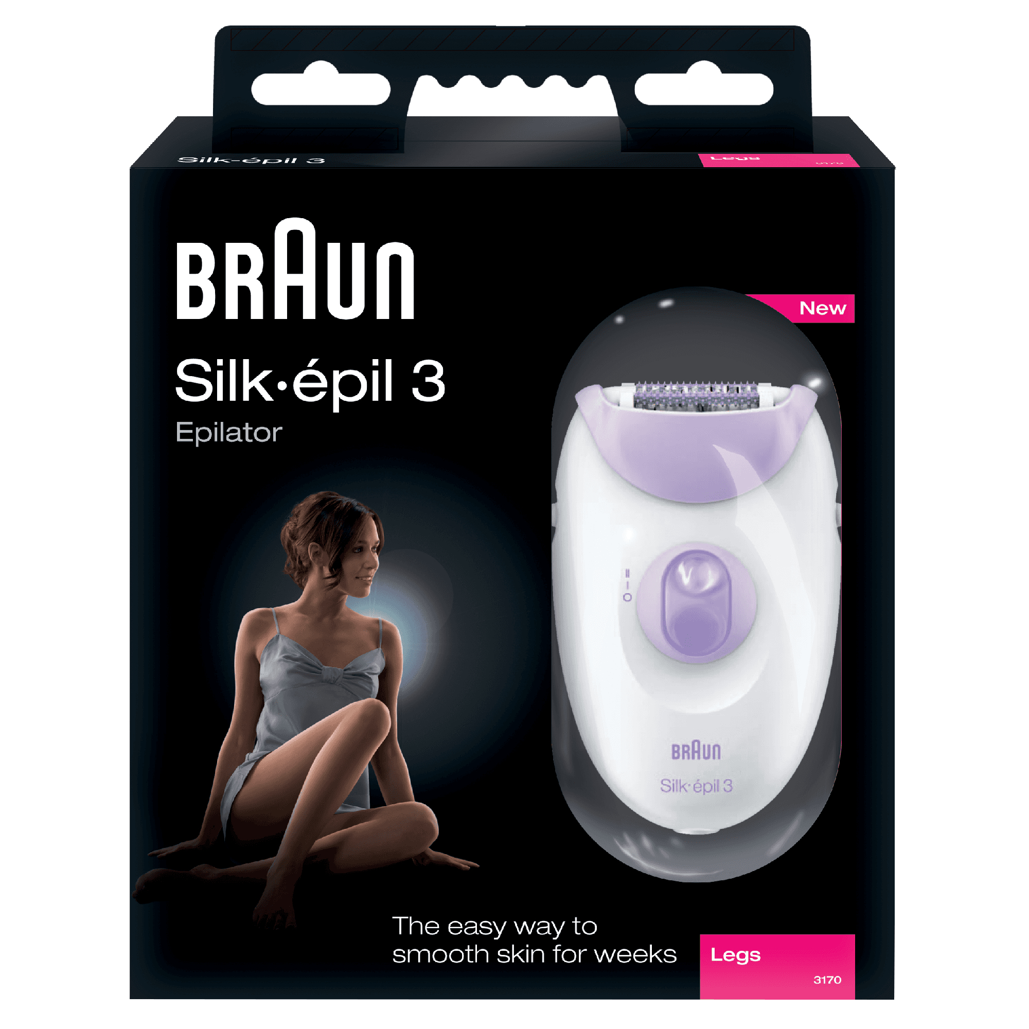 Braun Silk-épil 3 81625485 epilator 20 tweezers Violet, White – image 3