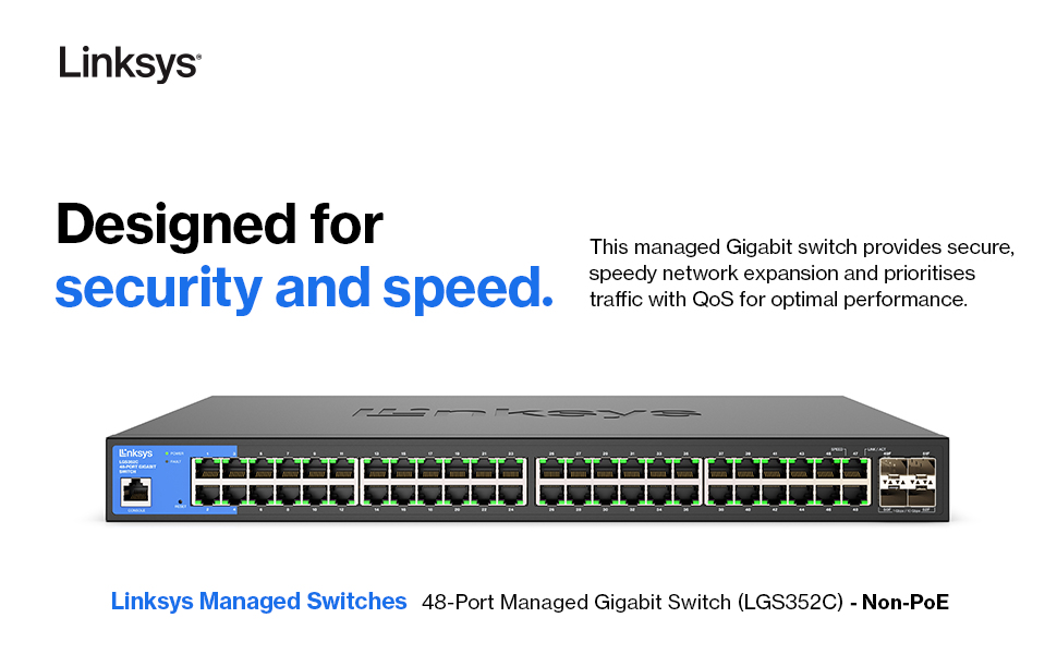 Linksys 48 Port Gigabit Managed Network Switch with – image 5