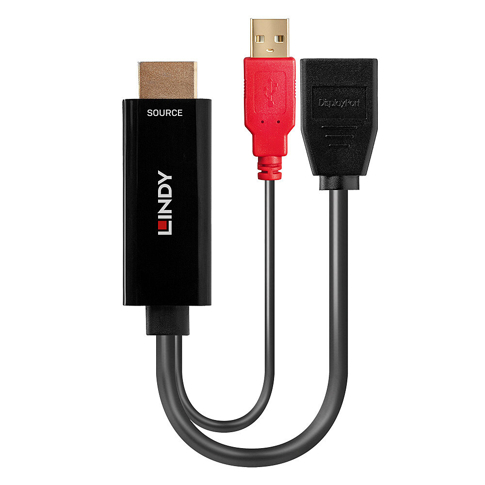 Lindy HDMI 18G to DisplayPort 1.2 Converter with USB Power – image 2