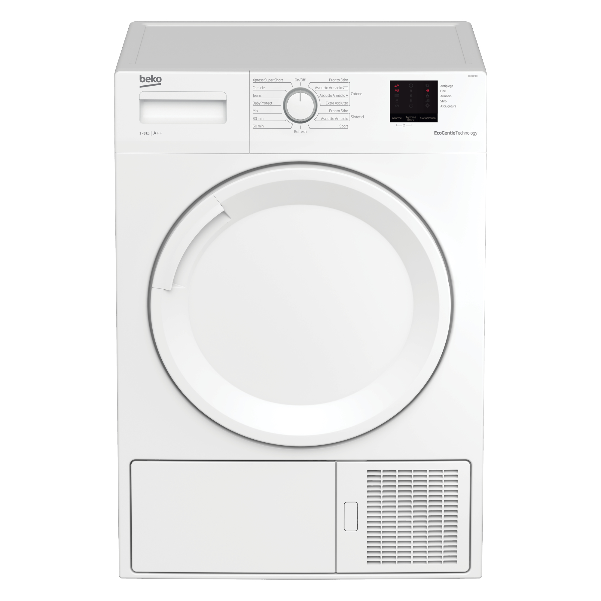 Beko DRX821B tumble dryer Freestanding Front-load – image 1