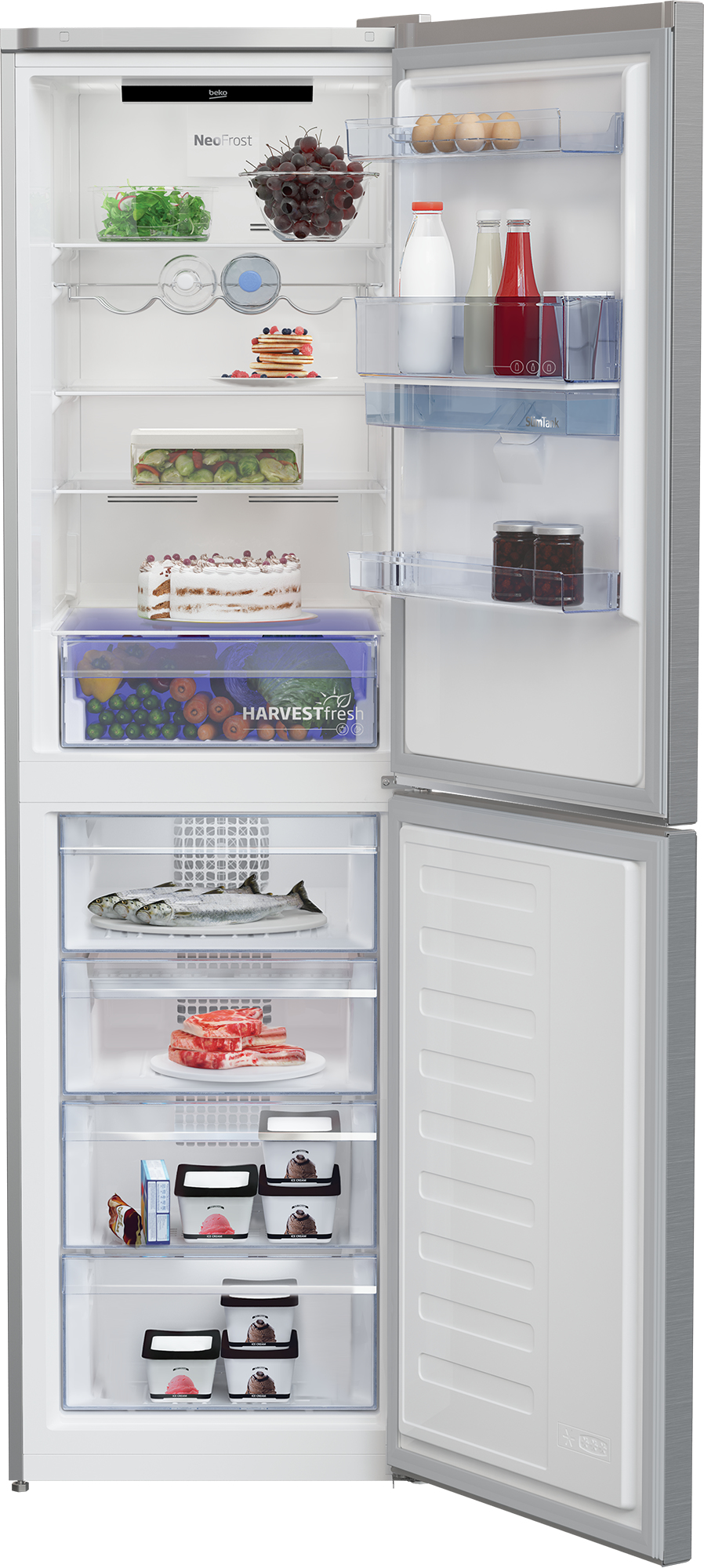 Beko CNG4601DVPS Freestanding NeoFrostTM Fridge Freezer with HarvestFreshTM – image 3