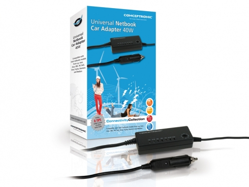 Conceptronic Universal 9.5V-19V Netbook Car Adapter 40W – image 5