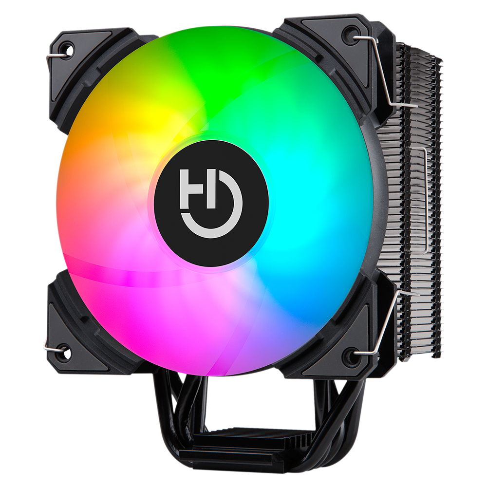 Hiditec C12 PWM ARGB Processor Air cooler Black 1 pc(s) image 1