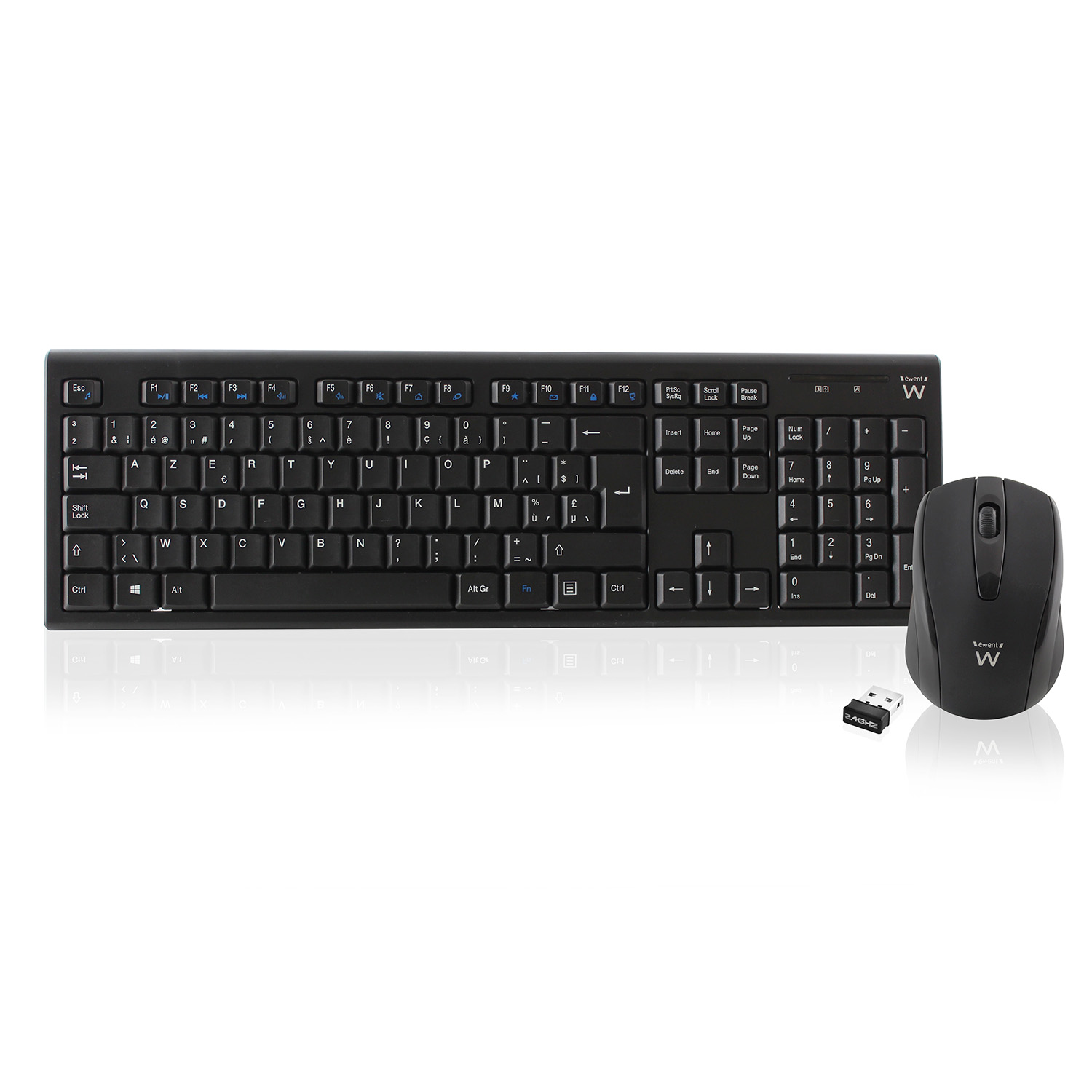 Ewent EW3137 keyboard Mouse included Office RF Wireless AZERTY Black