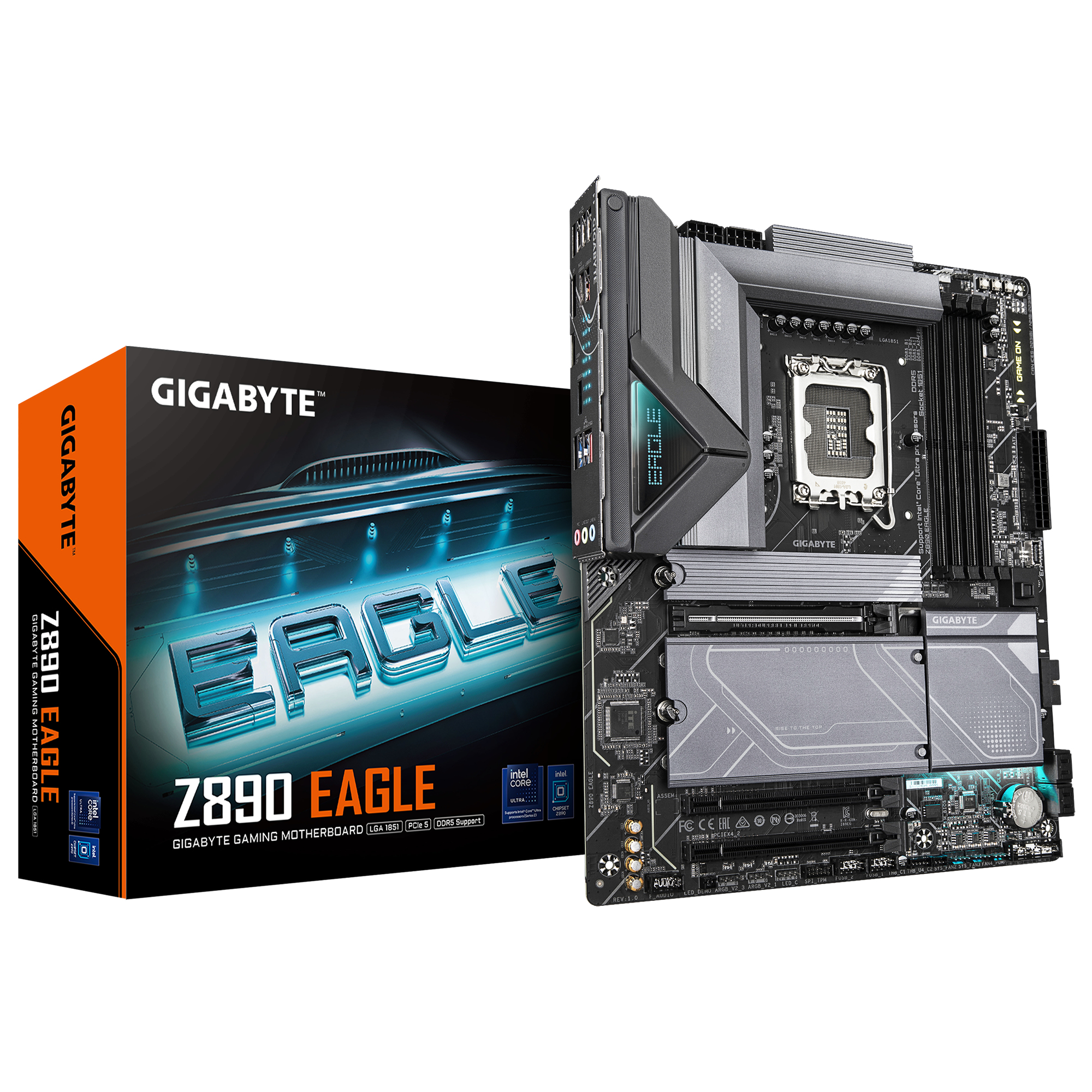 GIGABYTE Z890 EAGLE Scheda Madre - Supporta CPU Intel Core Ultra (Serie 2) VRM a 1412 fasi fino a 8800MHz DDR5 (OC) 1x PCIe 5.0