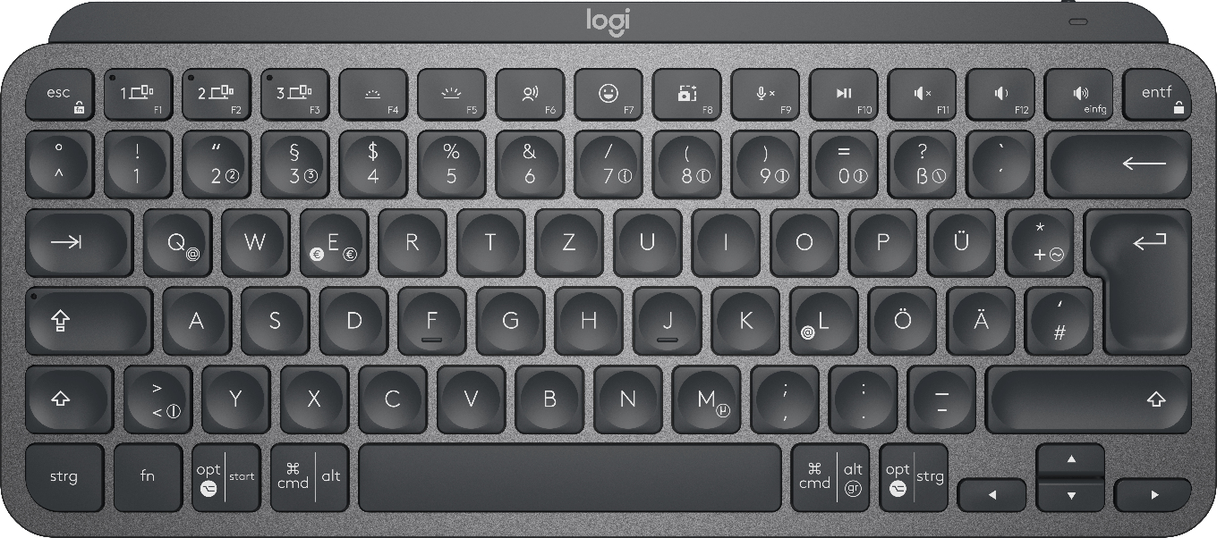 Logitech Keyboard MX Keys MINI WL [DE] graphite BT Kompakt