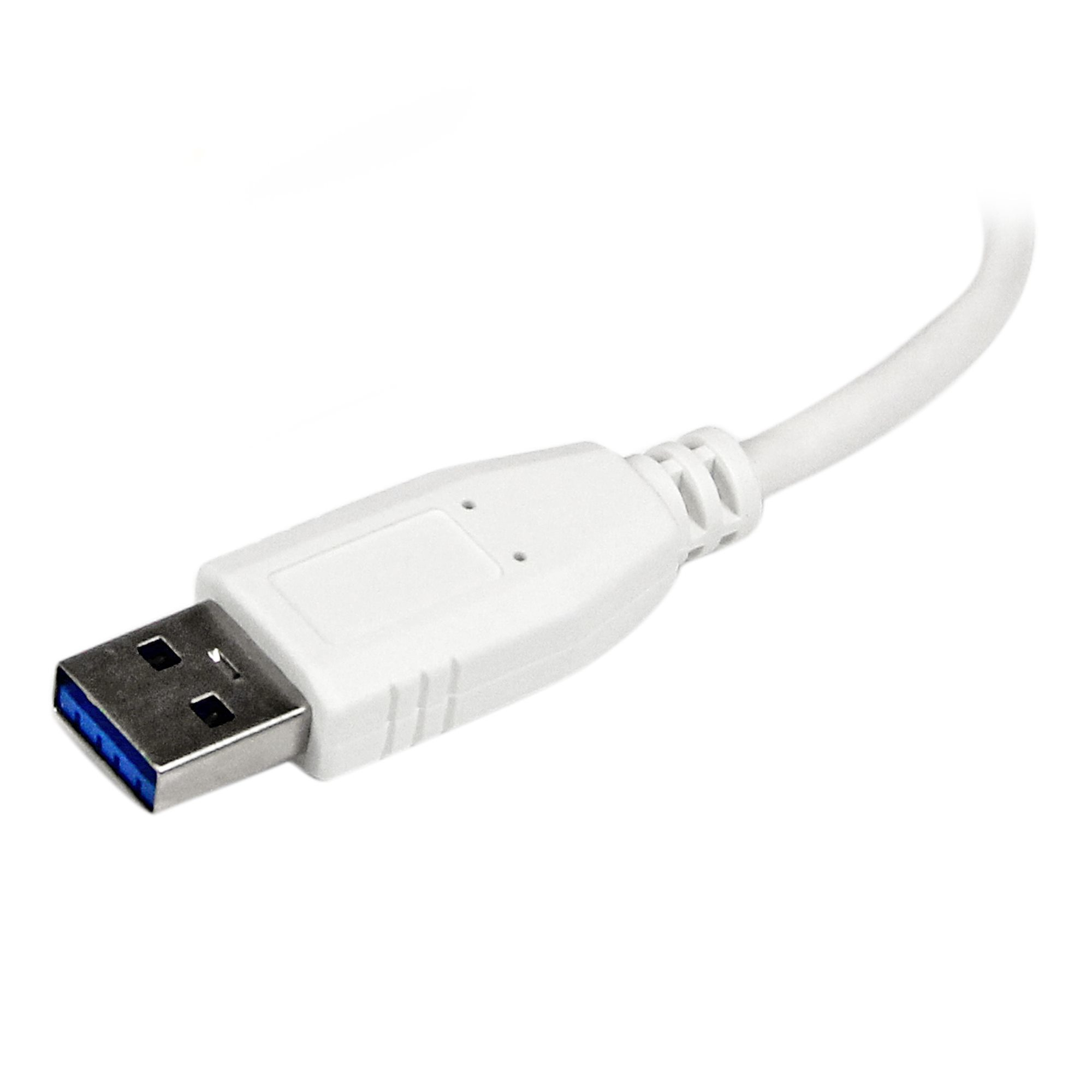 StarTech.com Portable 4 Port SuperSpeed Mini USB 3.0 Hub - White~Portable 4 Port SuperSpeed Mini USB 3.0 Hub - 5Gbps - White – image 5