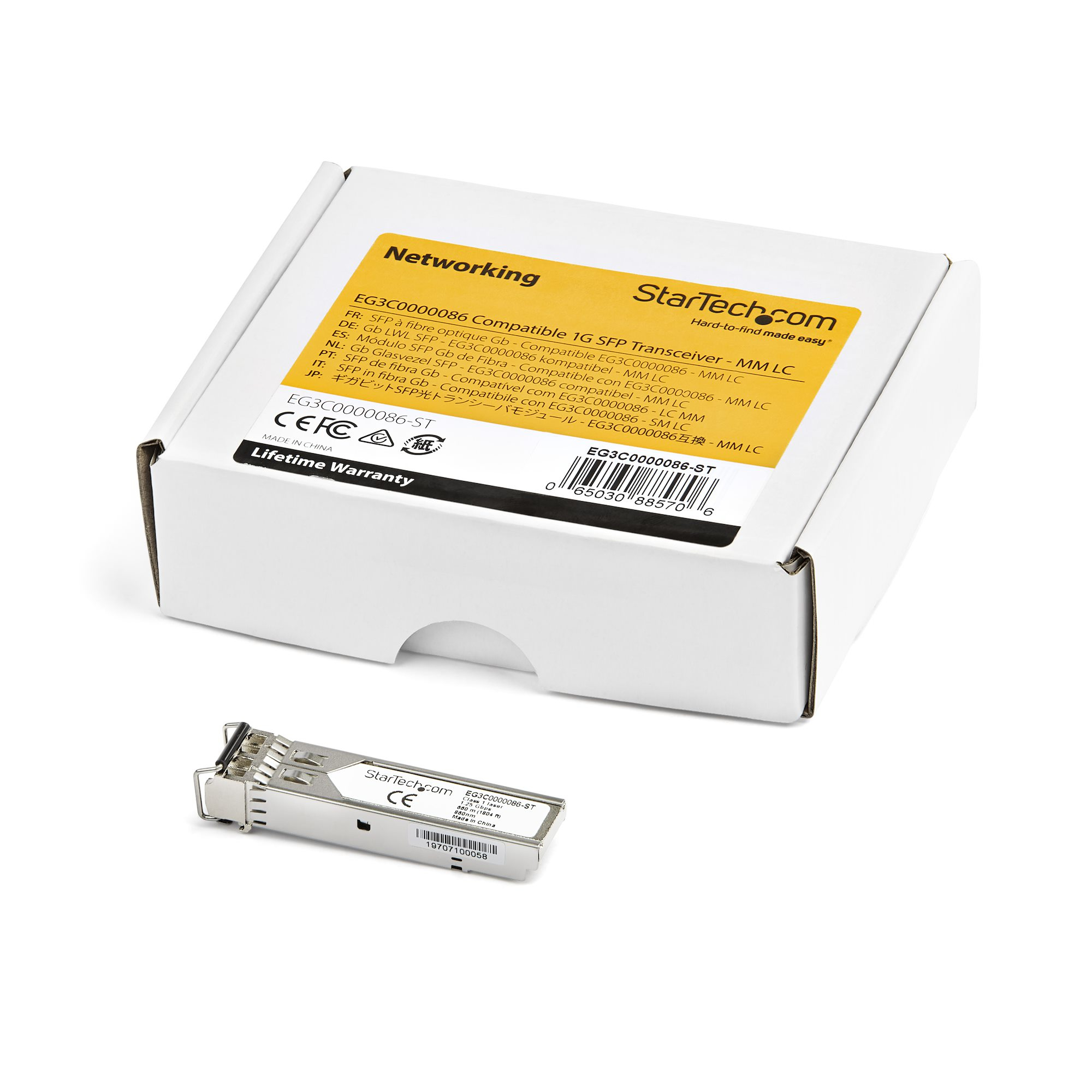 StarTech.com Citrix EG3C0000086 Compatible SFP Module - 1000BASE-SX - 1GbE Multimode Fiber MMF Optic Transceiver - 1GE Gigabit Ethernet SFP - LC 550m - 850nm - – image 4