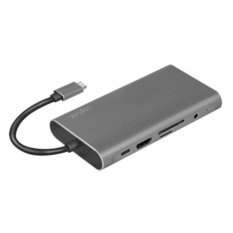 LogiLink UA0383 laptop dock/port replicator Wired USB 3.2 Gen 1 (3.1 Gen 1) Type-C Silver – image 3