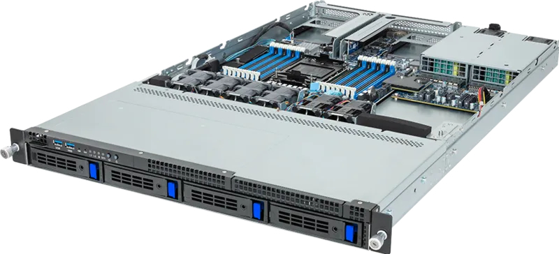 GIGABYTE R163-S30-AAG2 Intel C741 LGA 4677 (Socket E) Rack (1U) Black, Steel