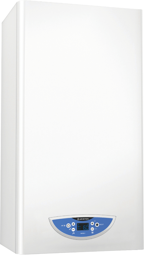 صورة نظام غلاية كومبي عمودي فوري Ariston Matis Condens Plus 24 - أبيض