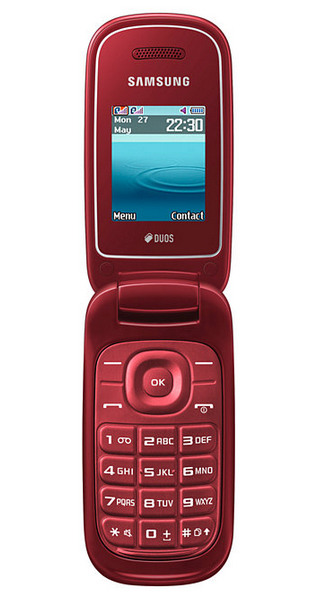 Samsung E1272 4.5 cm (1.77") 82.9 g Red