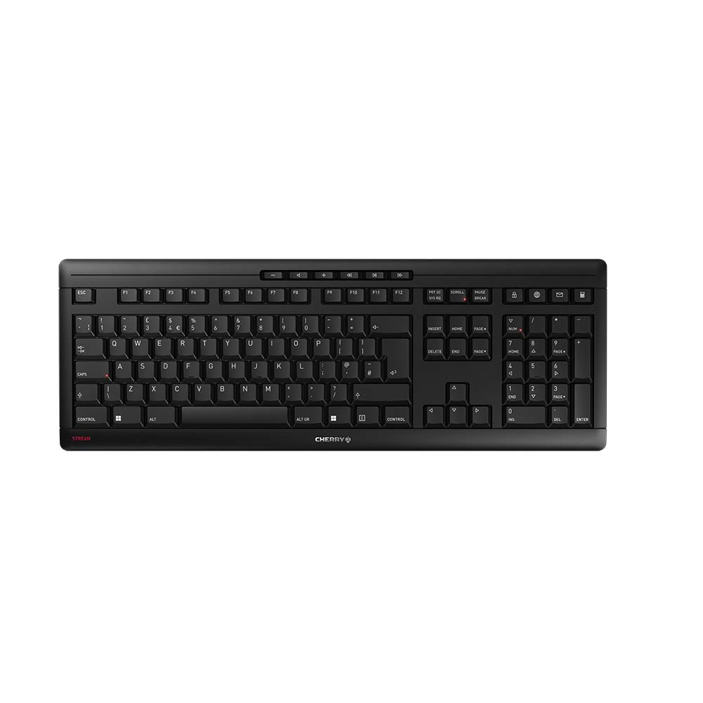Cherry Stream Wireless 2.4 GHz USB 2.0 Full-size Keyboard - Black