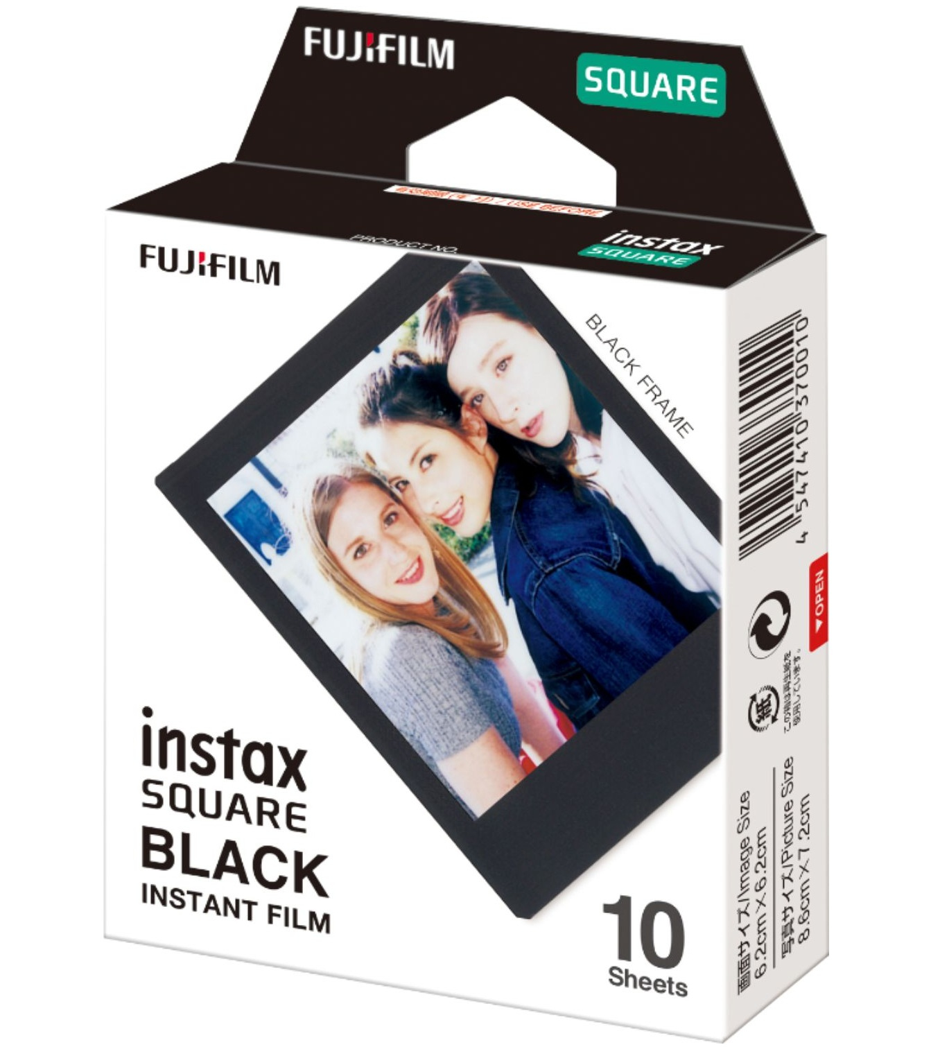 Fujifilm Instax Square Black Frame schwarz instant picture film 10 pc(s) 62 x 62 mm