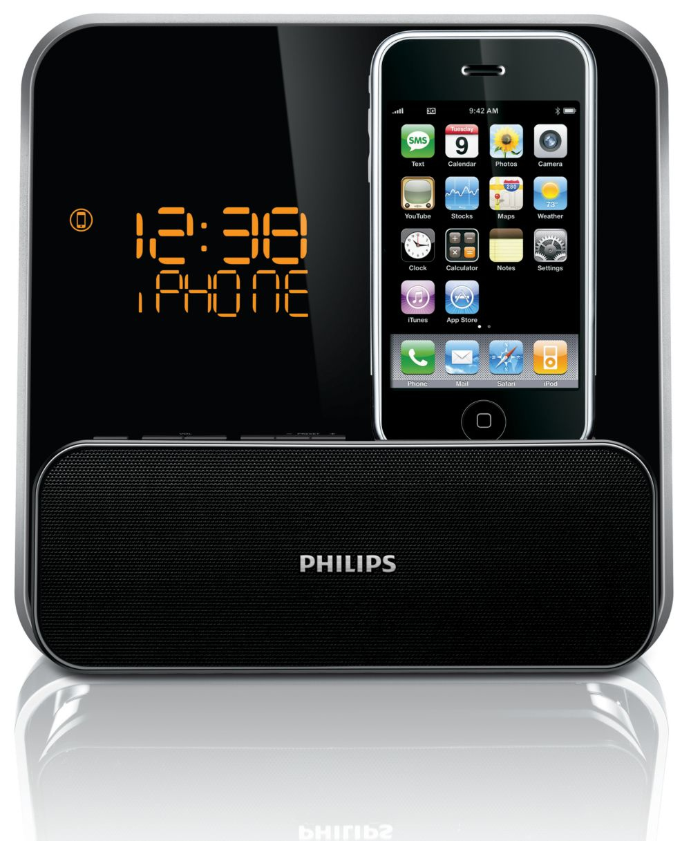 Philips Clock radio for iPod/ iPhone DC315/93