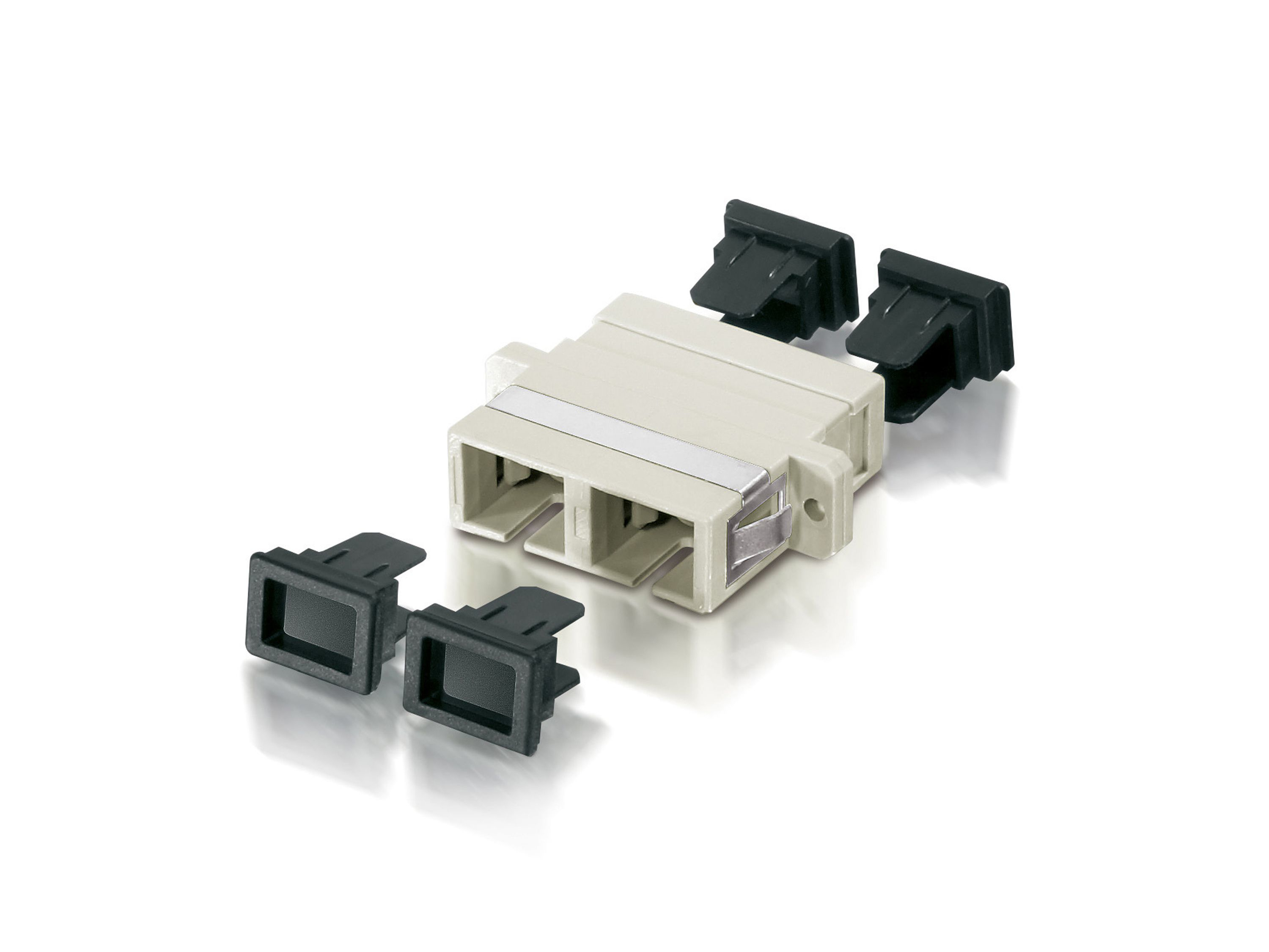 Equip 156146007201 adattatore di fibra ottica SC 12 pz Beige, Nero