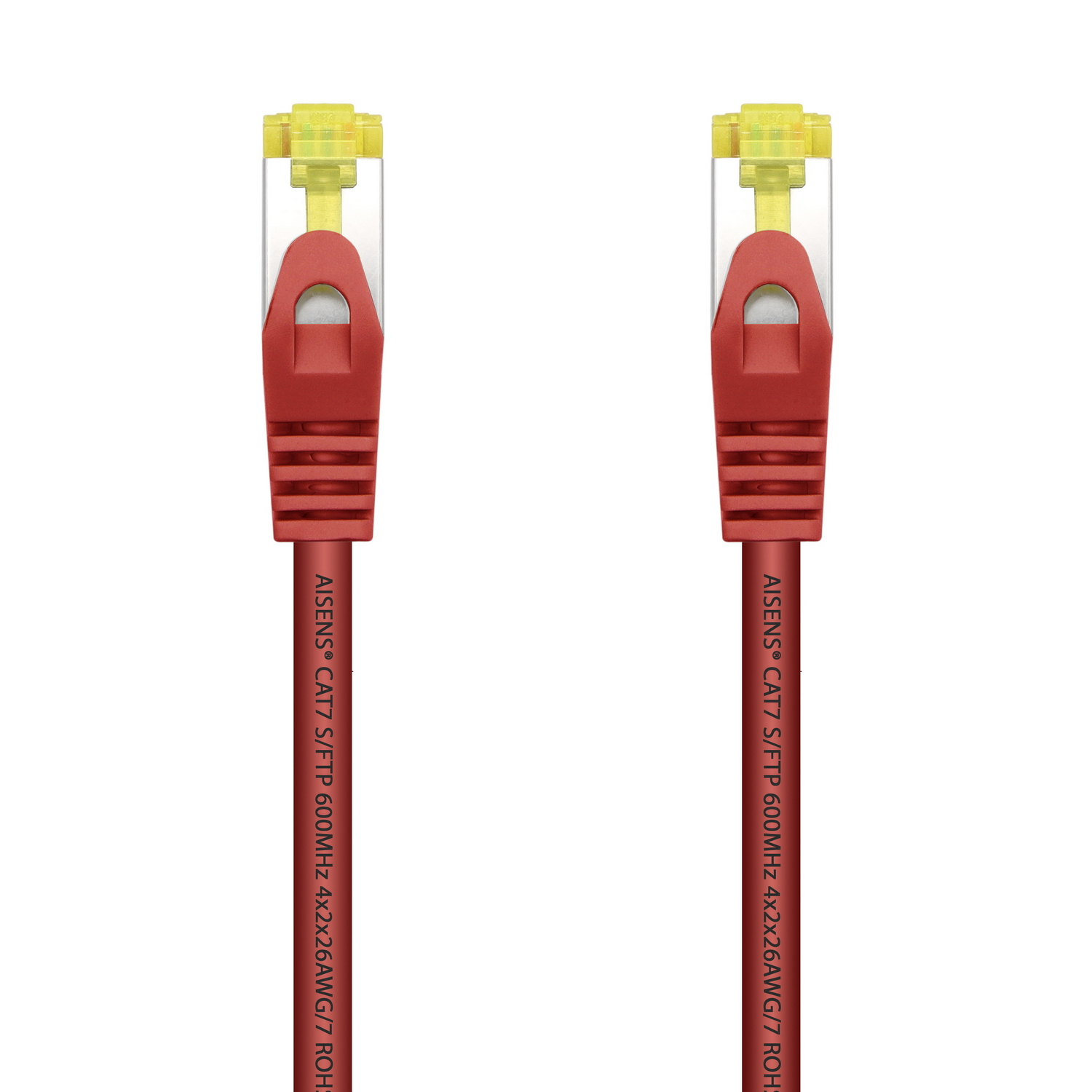 AISENS Cable De Red Latiguillo RJ45 LSZH Cat 7 600 MHz S FTP PIMF AWG26 Rojo 1 0 m