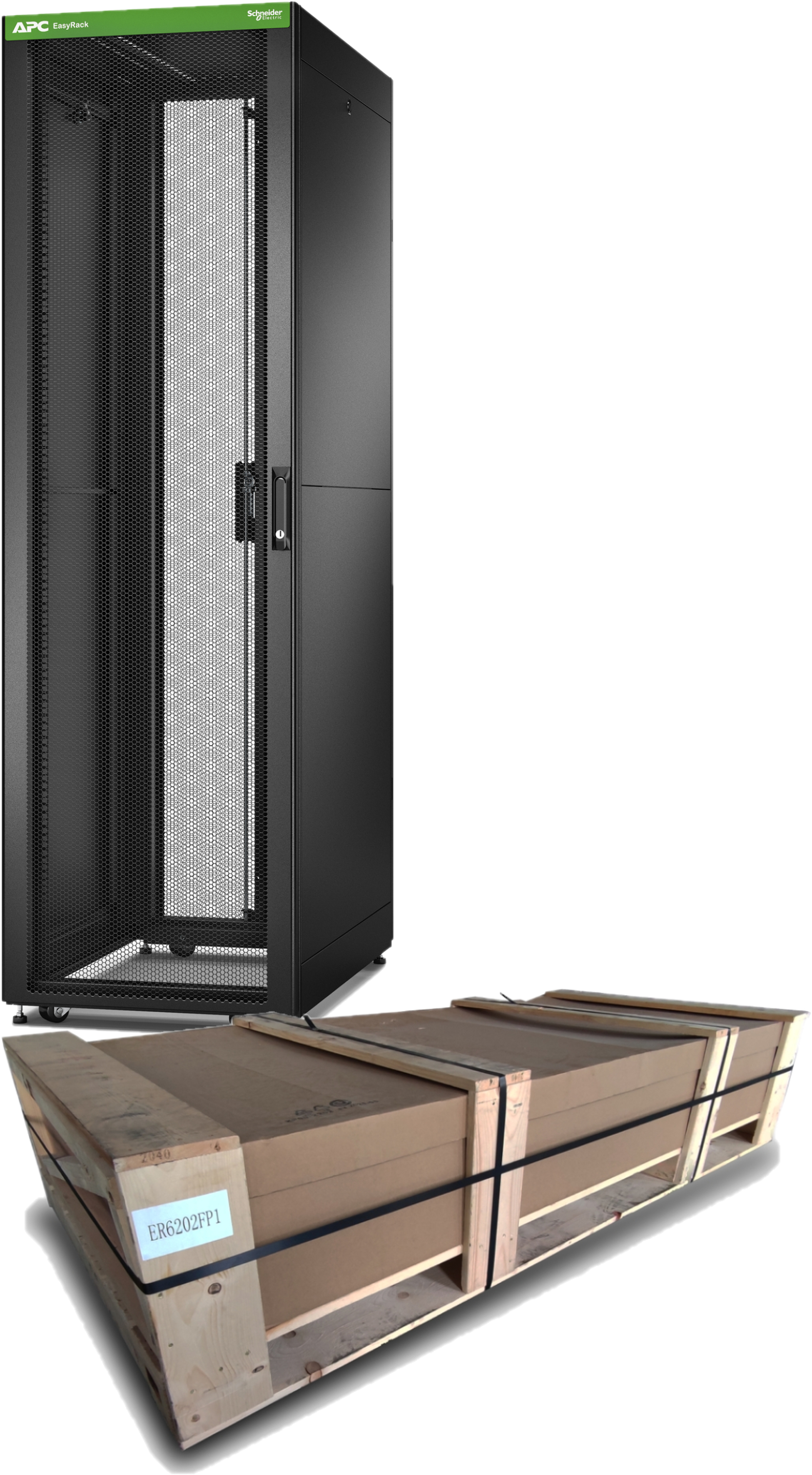 APC Easy Rack - Rack (vertical) - cabinet - flatpack - black - 42U - 19"