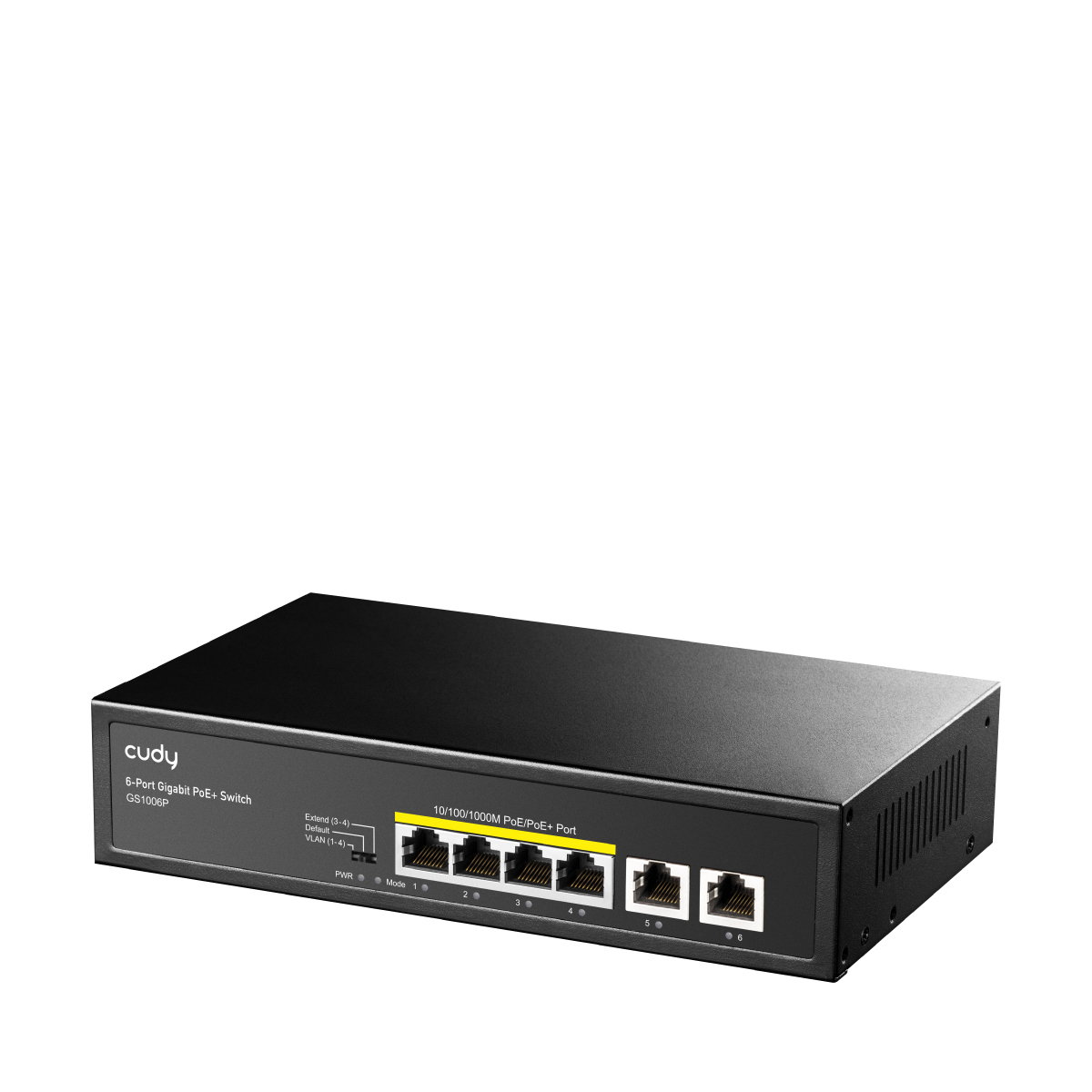 Cudy GS1006P network switch Unmanaged Gigabit Ethernet (10/100/1000) Power over Ethernet (PoE) Black – image 2